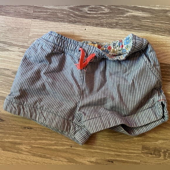Mini Boden size 5 Striped Shorts with Red Drawstring - Picture 1 of 3